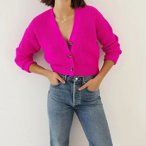 Maeve Neon Pink Cardigan